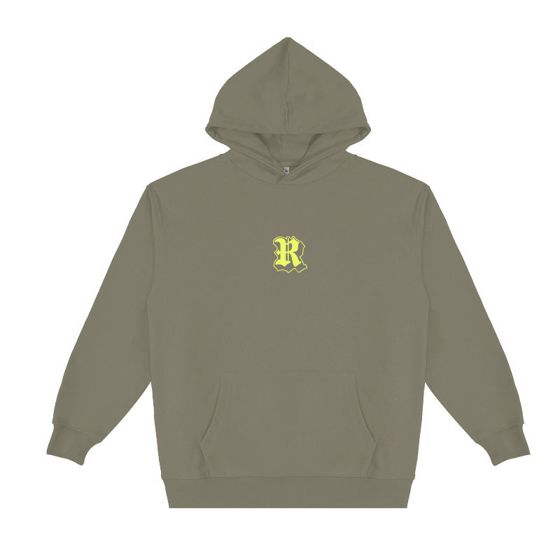 Loose R-Print Sports Hoodie