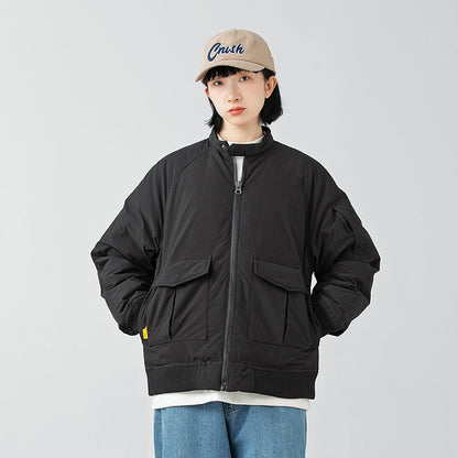 Stand Collar Workwear Flight Down Jacket