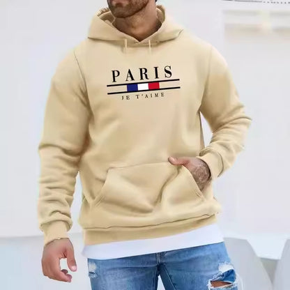 Graphic Long Sleeve Loose-Fitting Hoodie