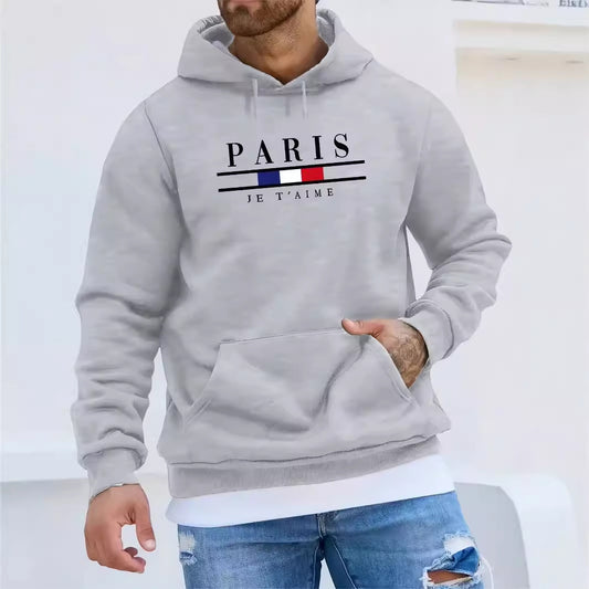 Graphic Long Sleeve Loose-Fitting Hoodie