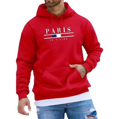 Graphic Long Sleeve Loose-Fitting Hoodie