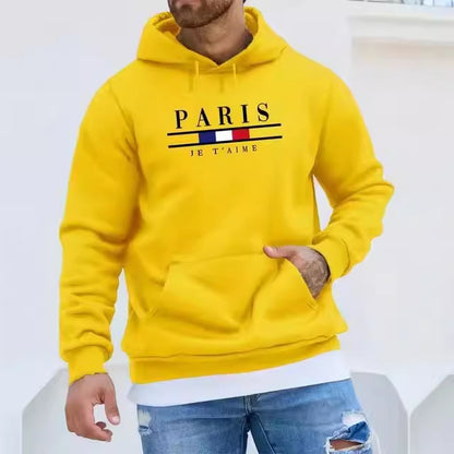 Graphic Long Sleeve Loose-Fitting Hoodie