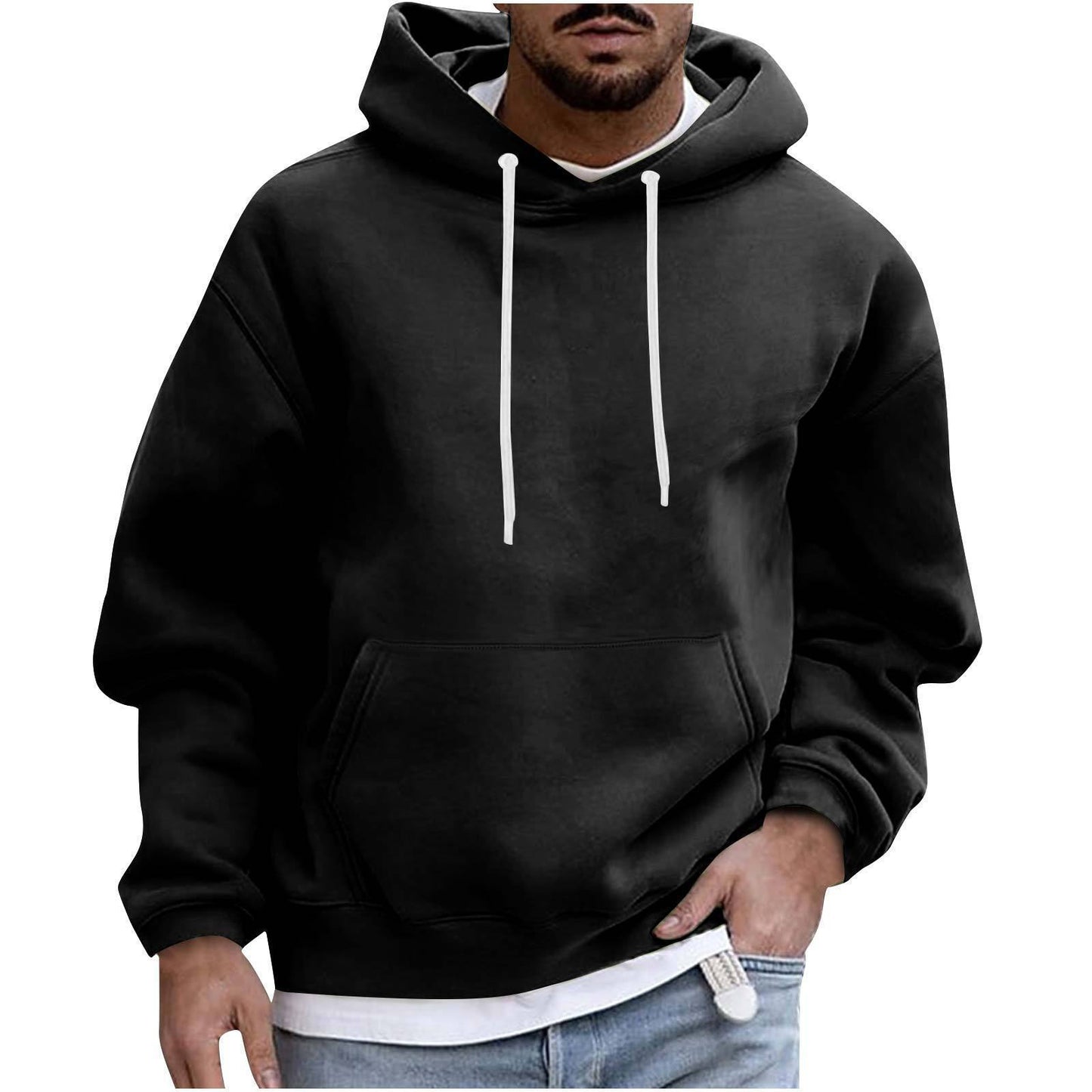 Classic Solid Color Casual Hoodie