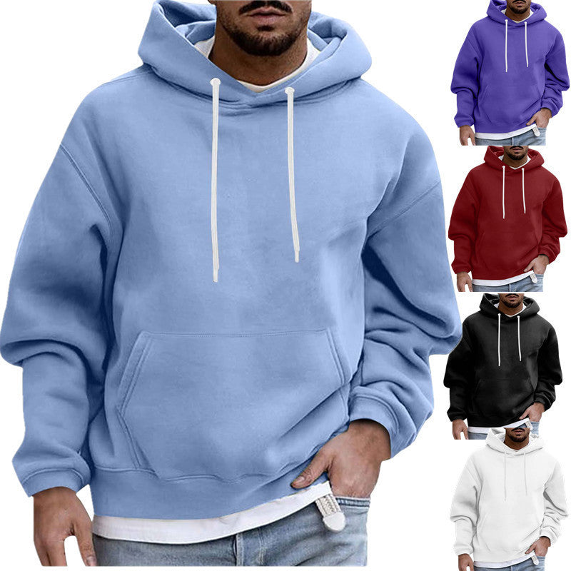 Classic Solid Color Casual Hoodie