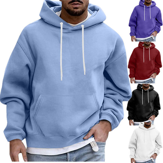 Classic Solid Color Casual Hoodie